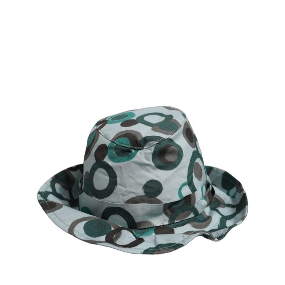 Dolce & Gabbana Teal Cotton Big Polka Dot Pattern Bucket Women's Hat